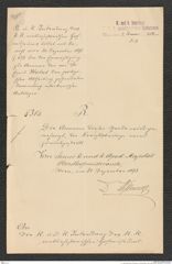 k.k. naturhistorisches Hofmuseum, Intendanzakten 1885-1896 (Hauer), Aktenzahl Z.3/1894, Seite 1